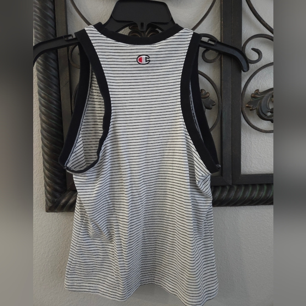 Champion Black and White Striped Tank Top - Picture 6 of 8